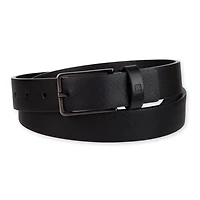 Ceinture habillée en cuir saffiano extensible pour hommes Tailored Flex de Haggar Tailles P à TG