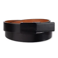 Tailored Flex by Haggar Men's Two-In-One Reversible Textured Plaque Buckle Belt, Sizes S-XL