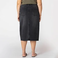 Devoted Taille Plus Femme jupe midi en denim
