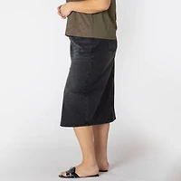Devoted Taille Plus Femme jupe midi en denim