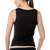 Elita Essentials Women's Cotton Stretch Camisole with  High Neckline