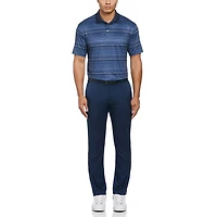 Ben Hogan Men's Eco Tonal Stripe Short Sleeve Button-Down Golf Shirt
