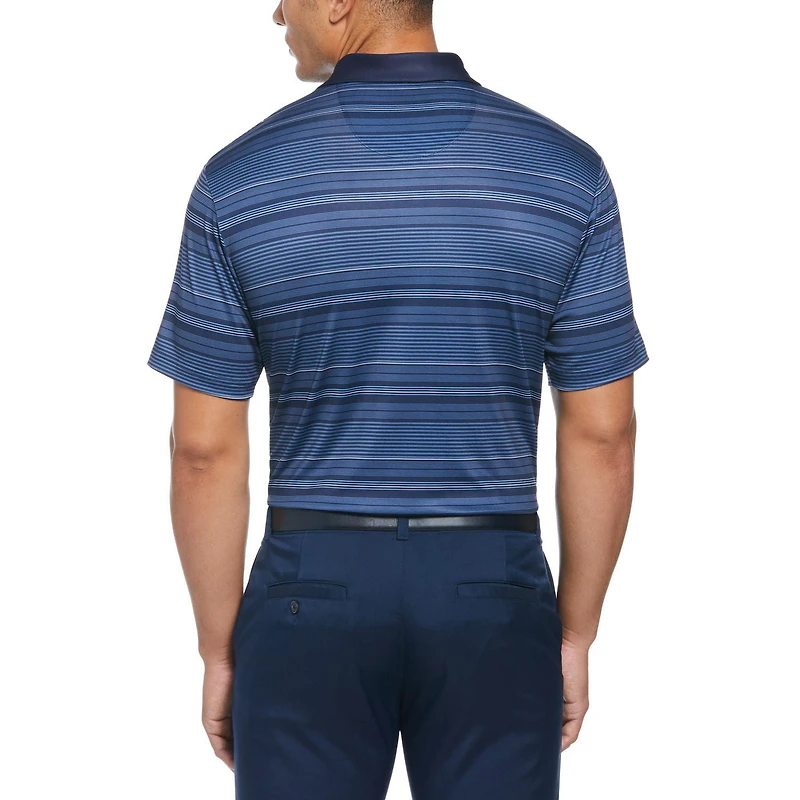 Ben Hogan Men's Eco Tonal Stripe Short Sleeve Button-Down Golf Shirt