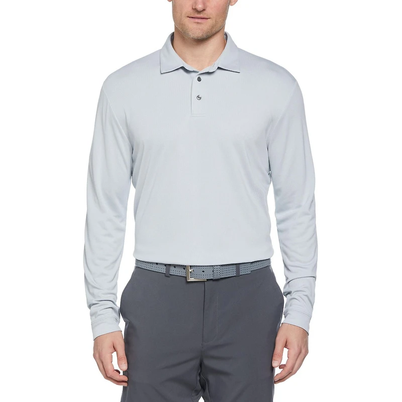Ben Hogan Polo de Golf à Manches Longues en Jacquard Pour Hommes