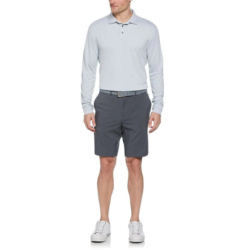 Ben Hogan Polo de Golf à Manches Longues en Jacquard Pour Hommes