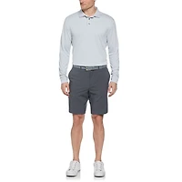 Ben Hogan Polo de Golf à Manches Longues en Jacquard Pour Hommes