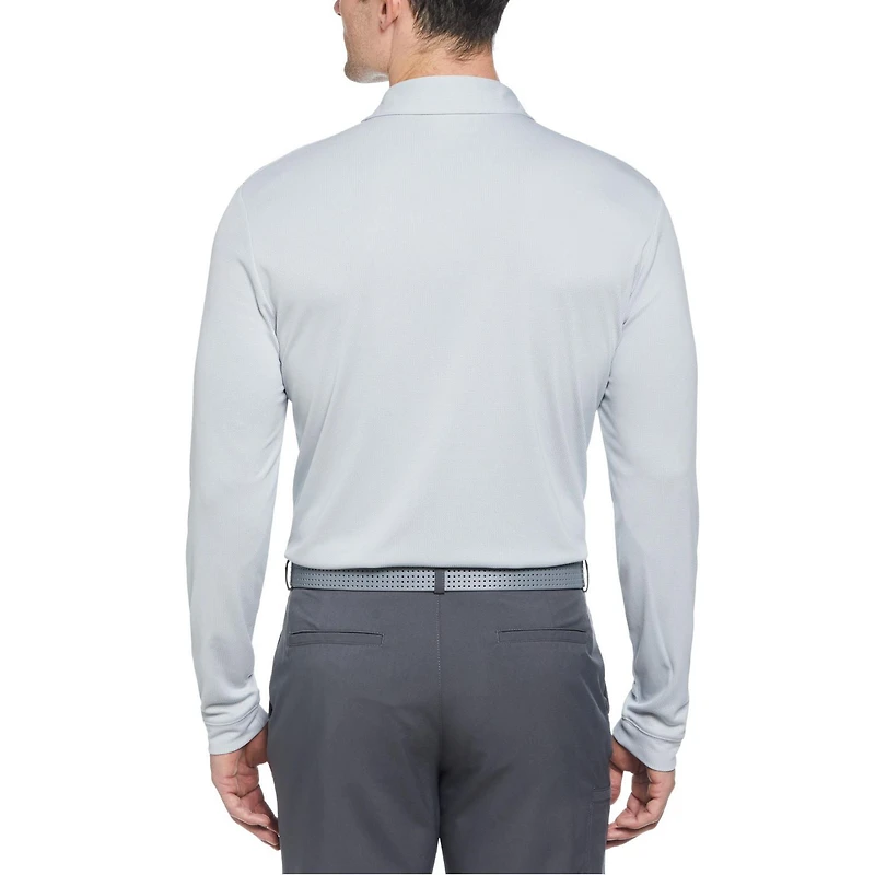 Ben Hogan Polo de Golf à Manches Longues en Jacquard Pour Hommes