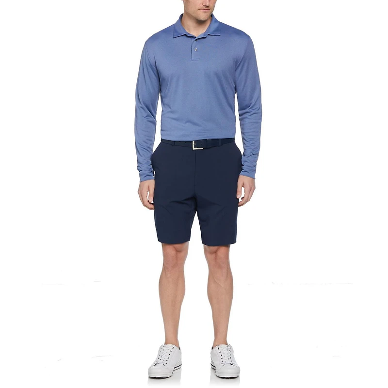 Ben Hogan Polo de Golf à Manches Longues en Jacquard Pour Hommes