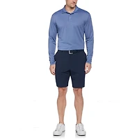 Ben Hogan Polo de Golf à Manches Longues en Jacquard Pour Hommes