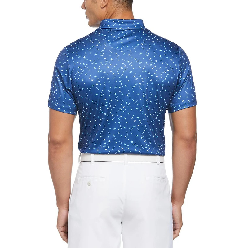 PGA TOUR Men's Short Sleeve Conversational Golf Polo
