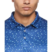 PGA TOUR Men's Short Sleeve Conversational Golf Polo