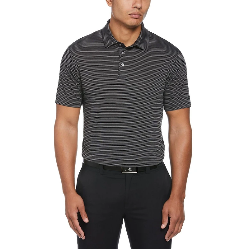 PGA TOUR Polo de Golf à Manches Courtes et Imprimé à Rayures Pour Hommes