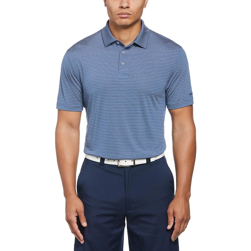 PGA TOUR Polo de Golf à Manches Courtes et Imprimé à Rayures Pour Hommes