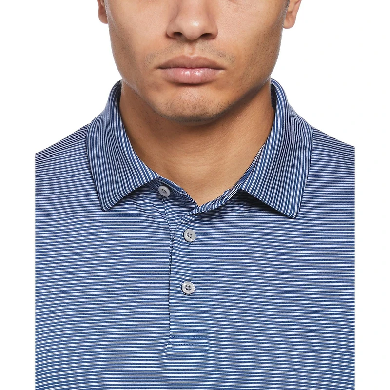 PGA TOUR Polo de Golf à Manches Courtes et Imprimé à Rayures Pour Hommes