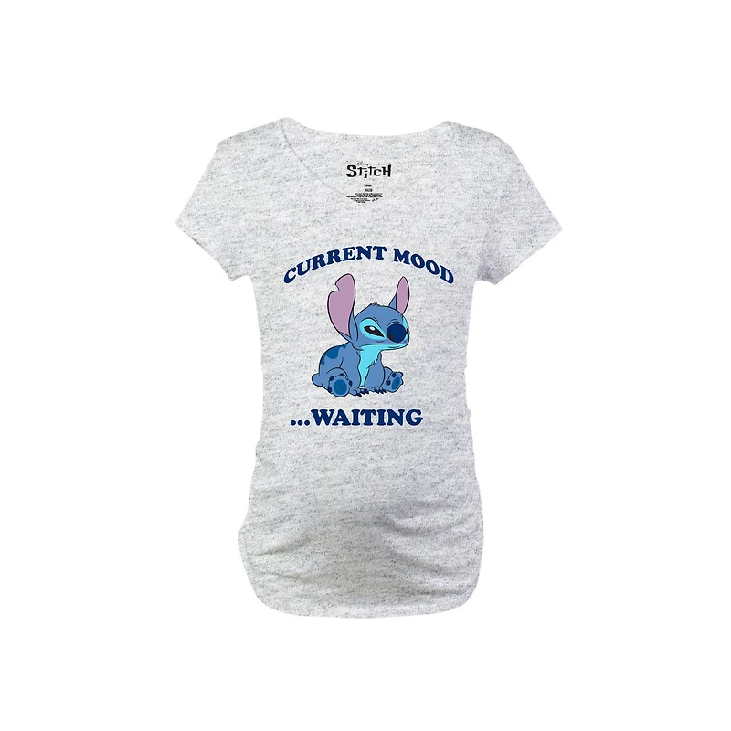 T-shirt de maternité Disney Lilo & Stitch Current Mood Waiting pour