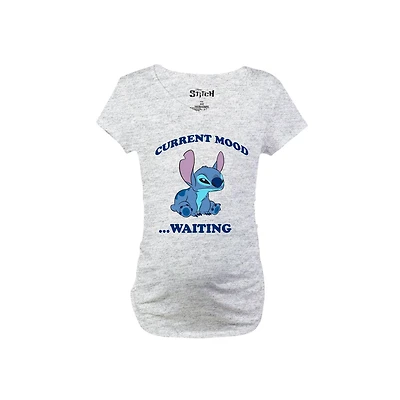 T-shirt de maternité Disney Lilo & Stitch Current Mood Waiting pour