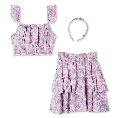 Ensemble 3 pièces avec haut et jupe Btween pour filles