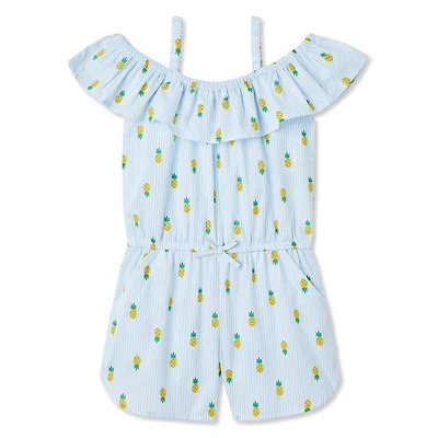 Barboteuse avec volants et épaules dégagées George pour petites filles