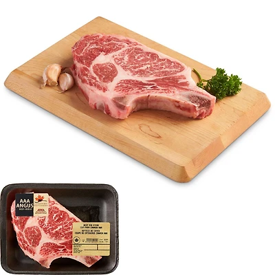 Bifteck de côte frais Mon marché fraîcheur, 1 bifteck, Bœuf Angus AAA, 0.25 - 0.85 KG
