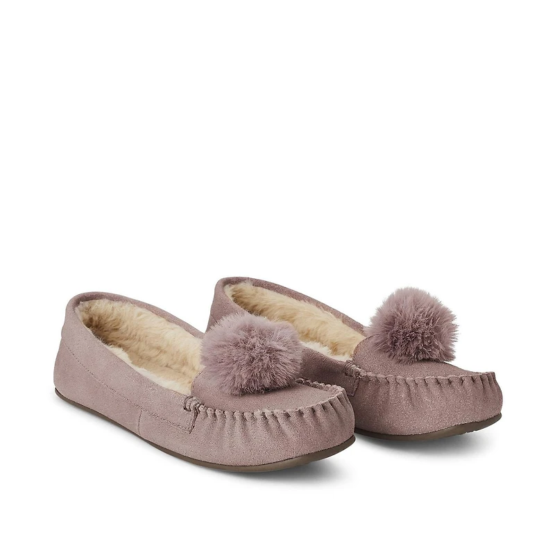George Women's Suede Moccasin Slippers