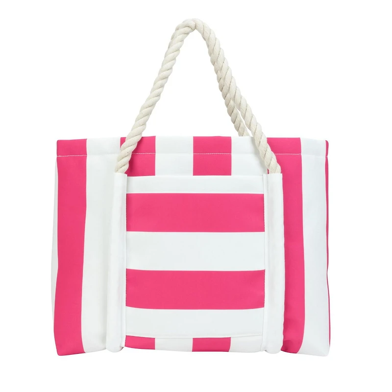 Time And Tru Stripe East West Rope Tote