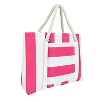 Time And Tru Stripe East West Rope Tote