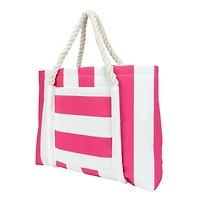 Time And Tru Stripe East West Rope Tote