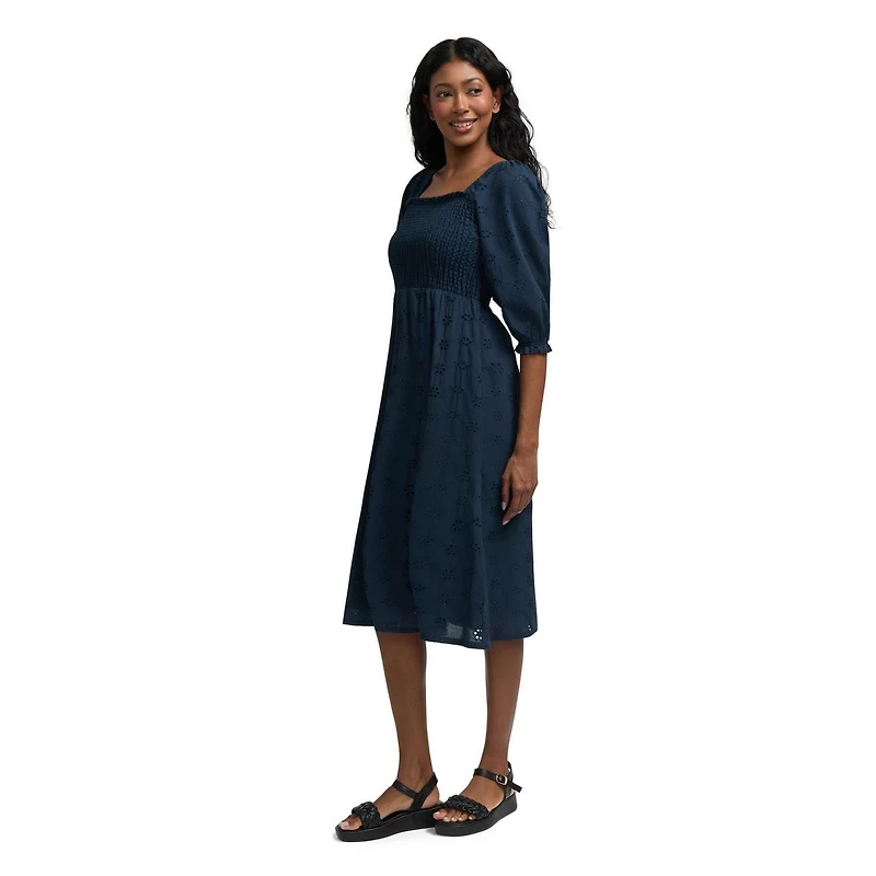 Mexx Women’s Eyelet Tiered Dress with Puff Sleeves, XS-XXL