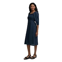 Mexx Women’s Eyelet Tiered Dress with Puff Sleeves, XS-XXL