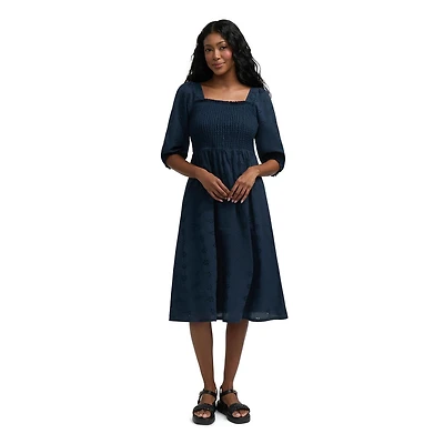 Mexx Women’s Eyelet Tiered Dress with Puff Sleeves, XS-XXL