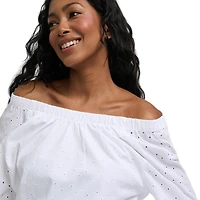 Haut à manches longues et à œillets Mexx pour femme