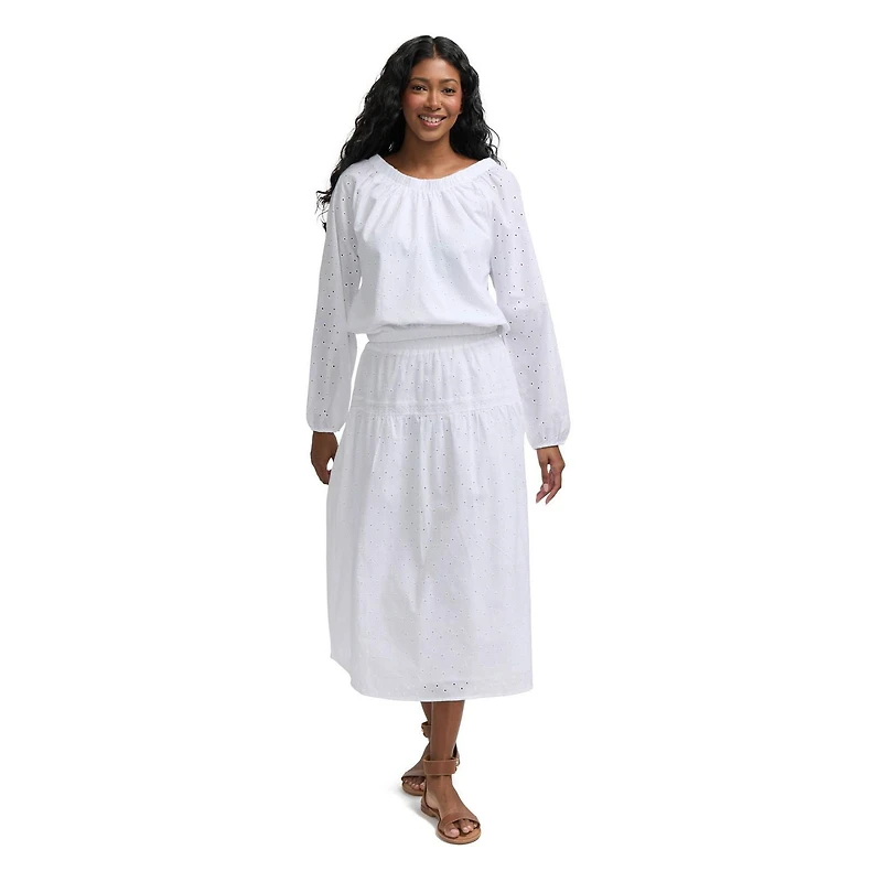 Mexx Women’s Long Sleeve Eyelet Top