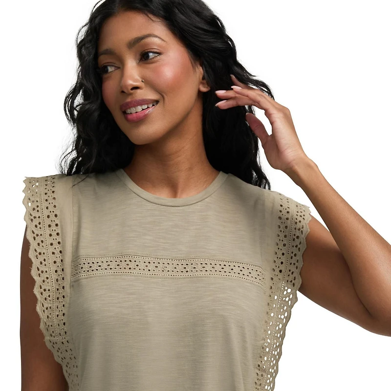 Mexx Women’s Sleeveless Top with Lace Trim