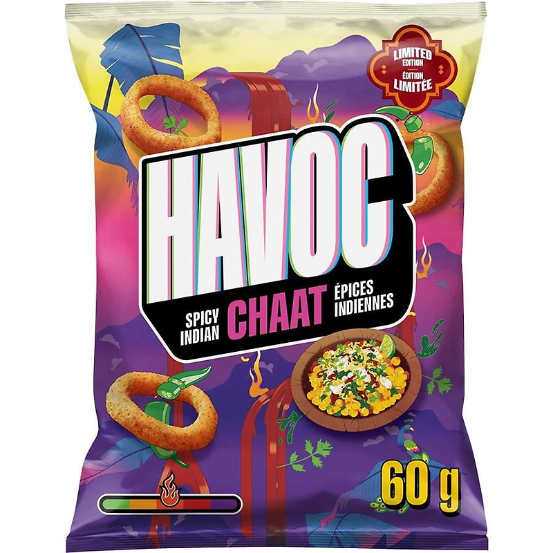 Havoc Spicy Indian Chaat Flavoured Corn Snacks