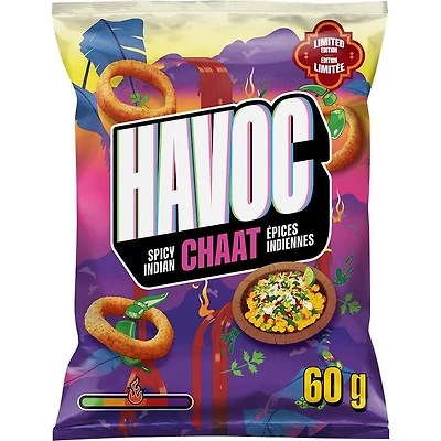 Havoc Spicy Indian Chaat Flavoured Corn Snacks
