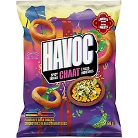 Havoc grignotines de maïs aromatisées Chaat épices piquantes indiennes