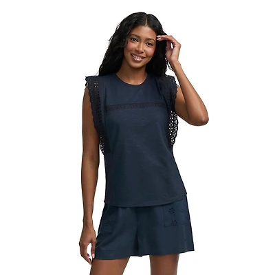 Haut sans manches bordé de dentelle Mexx pour femme XS-XXL