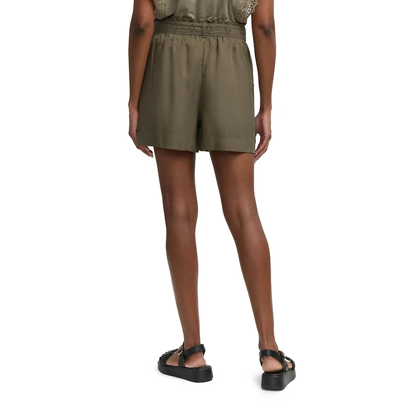 Short en lin à œillets Mexx pour femme