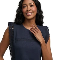Mexx Women’s Sleeveless Top with Lace Trim, XS-XXL