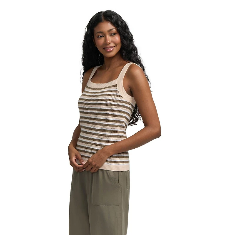 Mexx Women’s Square Neck Crochet Tank