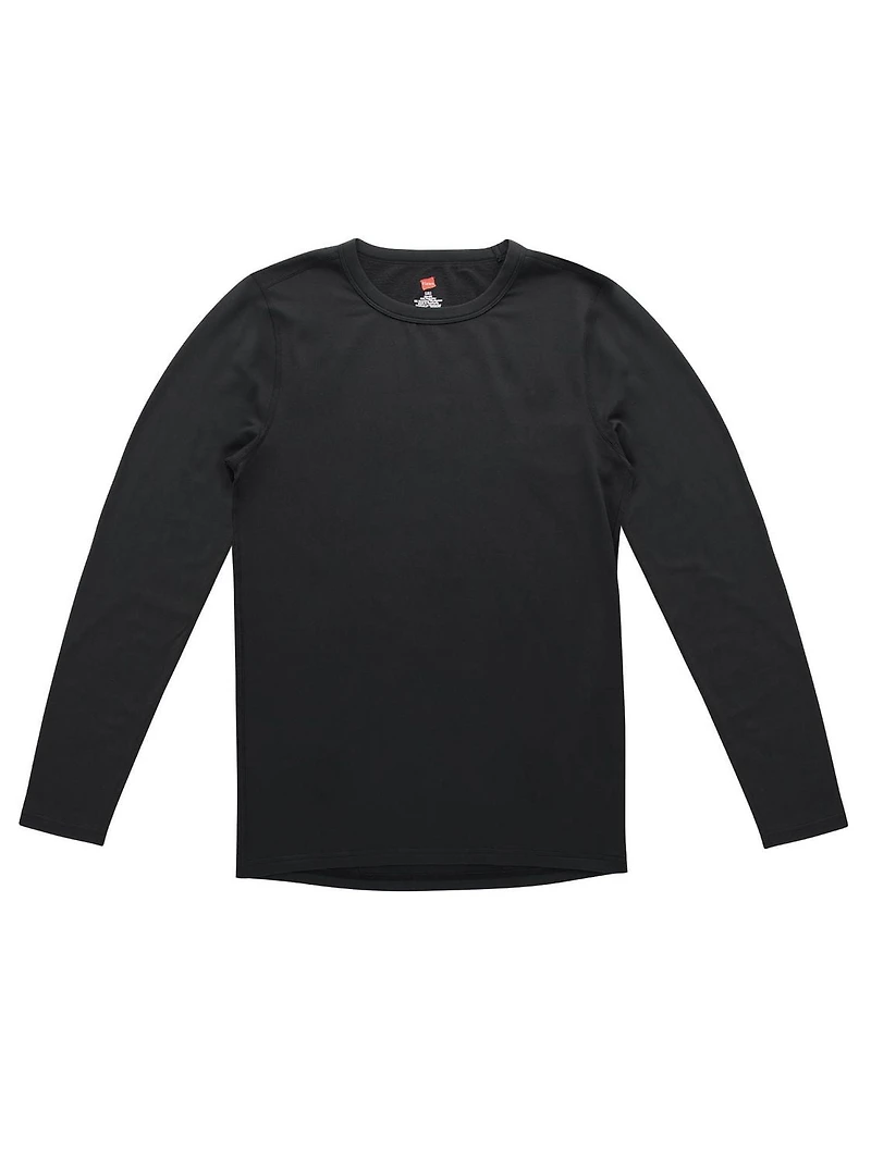 Hanes Men's Thermal Crew, Comfortable Warmth Everyday Lightweight Underwear Crew Shirt, Pack of 1