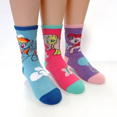 My Little Pony Girls' 3 Pack Crew Socks
