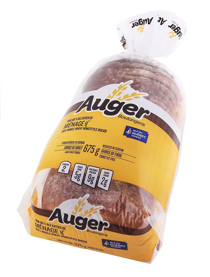 Auger Boulangerie Whole Wheat Homestyle Bread, 675 g