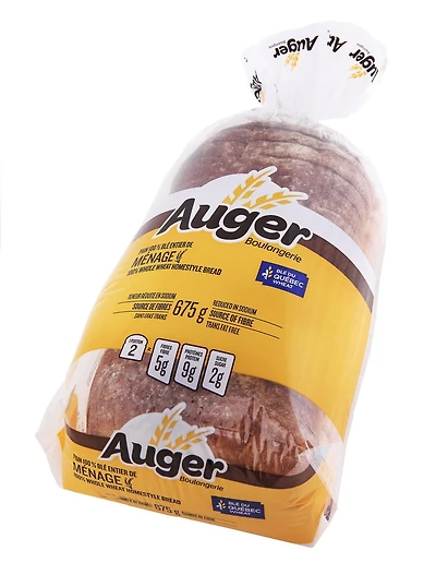 Auger Boulangerie Whole Wheat Homestyle Bread, 675 g