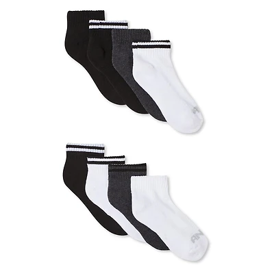 AND1 Boys' Quarter-Crew Socks 8-Pack