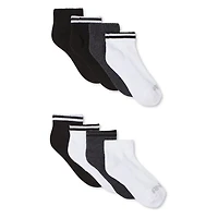 AND1 Boys' Quarter-Crew Socks 8-Pack