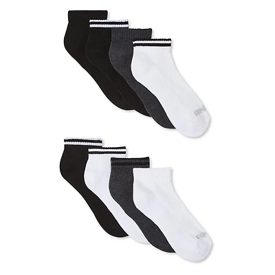 AND1 Boys' Quarter-Crew Socks 8-Pack, Sizes M-L