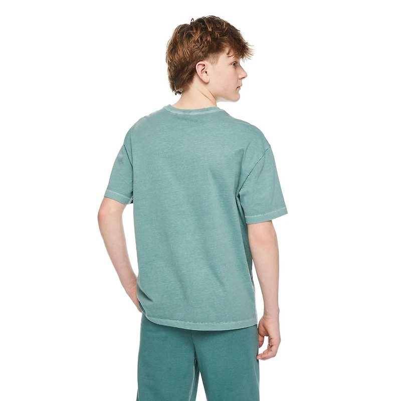 T-shirt délavé à manches courtes avec encolure ras du cou Jackson pour garçons Tailles M-TTG