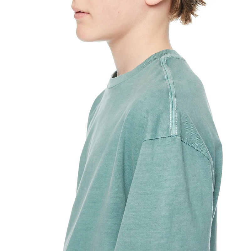 T-shirt délavé à manches courtes avec encolure ras du cou Jackson pour garçons Tailles M-TTG