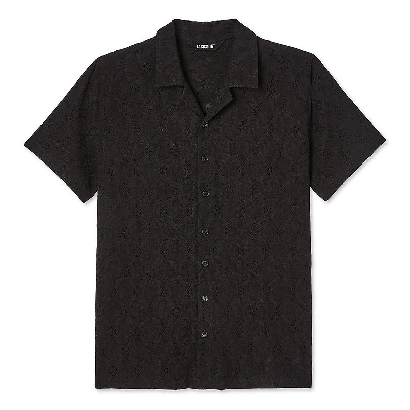Chemise de vacances texturée à manches courtes Jackson pour garçons